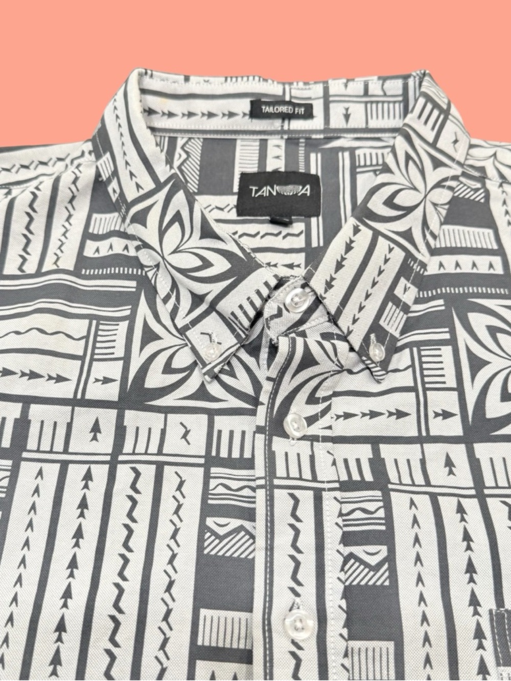 Tanoa Hawaiian Long Sleeve Shirt Mens 6XL Tapa Tribal Polynesian Alohawear - Picture 5 of 10